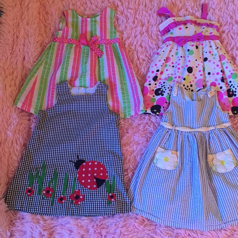 Lot of 4 dresses. All size 3T. Good used condition